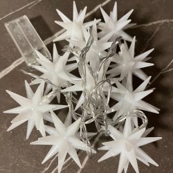 3D stjerne lyskde 10 LED - Batteri