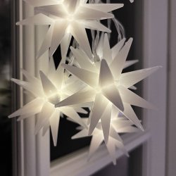3D stjerne lyskde 10 LED - Batteri