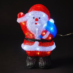 Festlig LED nisse til haven med timerfunktion - Inde/ude