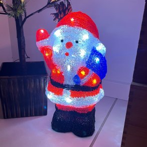Festlig LED nisse til haven med timerfunktion - Inde/ude
