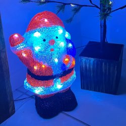 Festlig LED nisse til haven med timerfunktion - Inde/ude