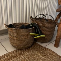 Kurve med hank. kb som st med 4 stk. eller enkeltvis - Ml: H51/39/33/19,5 - Natur