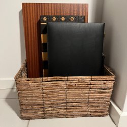 Kurves�t med 3 kurve inkl. H�ndtag m�l: H20/18/15 cm KVALITETS OPBEVARING!!  - Natur