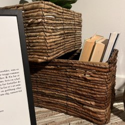 Kurves�t med 3 kurve inkl. H�ndtag m�l: H20/18/15 cm KVALITETS OPBEVARING!!  - Natur