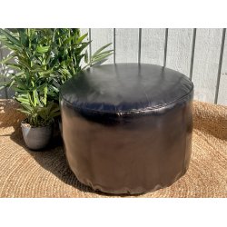 Luksuris rund puf i GTE bffellder 50 x H40 cm