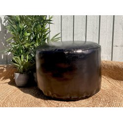 Luksuris rund puf i GTE bffellder 50 x H40 cm