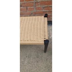 Bnk i sort egetr og natur flet 120x35x45 cm. MODERNE BNK I SORT EGETR