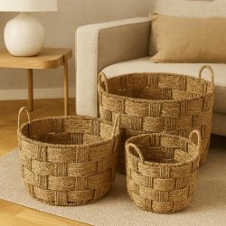 Kurv med hank st af 3. PERFEKTE OPBEVARINGSKURVE I FORSKELLIGE STRRELSER!!