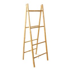 Foldestige med fire trin i bambus. MODERNE STIGE PERFEKT TIL ENTREEN!!