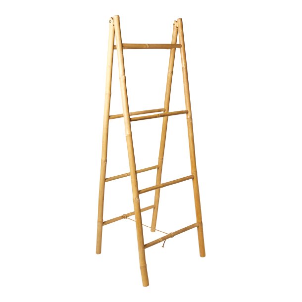 Foldestige med fire trin i bambus. MODERNE STIGE PERFEKT TIL ENTREEN!!
