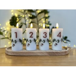 LED adventslys i juleguirlande motiv. SKAB HYGGELIG BELYSNING MED DETTE ADVENTSLYS!!!