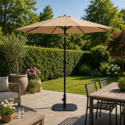 Altan parasol alu m. tilt 2x2 meter. v�gt kun 3 kg. Model Barcelona.