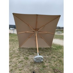 Luxparasoll fyrkantigt Str. 3x3M. Vlj frg - Vattentt + Dug har UV30+ solskydd. Modell: Milano