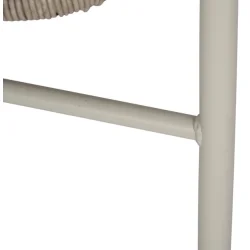�Komfortabel caf�stol med arml�n i UV-beskyttet polyrattan - Let, stabelbar og vejrbestandig - B51�D60�H72 cm - Natur og lysegr�
