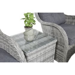 Loungest i UV-beskyttet polyrattan med all-weather hynder - Model: Vikelund - Vlg farve