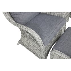 Loungest i UV-beskyttet polyrattan med all-weather hynder - Model: Vikelund - Vlg farve