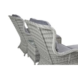 Loungest i UV-beskyttet polyrattan med all-weather hynder - Model: Vikelund - Vlg farve