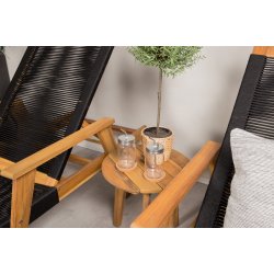 Sidebord med teak look 40 cm - Model: Chania