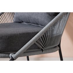 Loungeset med tv ftljer och ett sidobord inkl. all-weather dynor - Modell: Lindos/Chania