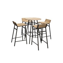 Barst med bord og fire stole i akaciter - Model: Mexico