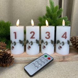 LED adventslys i juleguirlande motiv. SKAB HYGGELIG BELYSNING MED DETTE ADVENTSLYS!!!