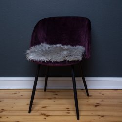 Stolsits i kta lammskinn - str. 40x40 cm - vlj frg