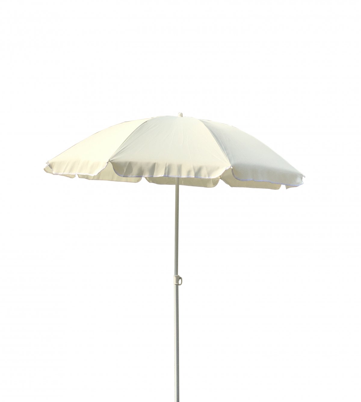 Strand parasol Ø 160 cm + Dug har UV30+ solbeskyttelse - Med metal stok -