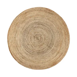 Rundt jute tppe natur - vlg  strrelse