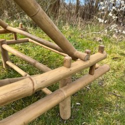 Bambu solsng med justerbar rygg inkl. prydnadskudde