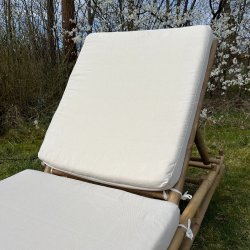 Bambu solsng med justerbar rygg inkl. prydnadskudde