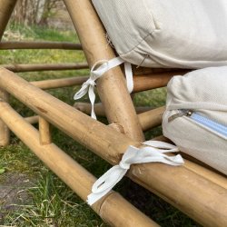 Bambu solsng med justerbar rygg inkl. prydnadskudde