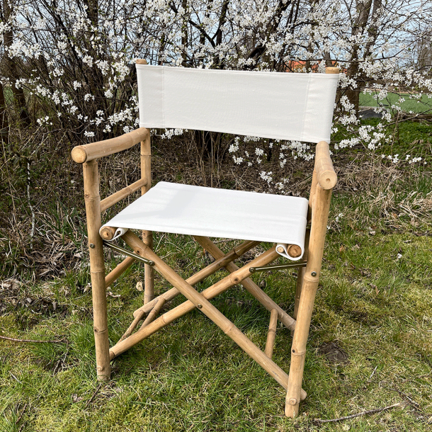 Bambus instruktr Hvid Canvas - Naturlig Komfort og Stilfuld Elegance