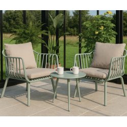 Flot cafst med bord og to stole med all-weather hynder - Model: Marie