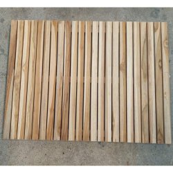 Teakmtte med gummifdder - vlg strrelsen 