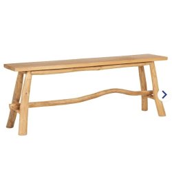 Elegant dekorationsbnk 120 cm - Naturlig Charme til Dit Hjem