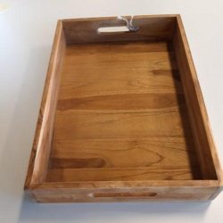 Bakke i Teak ml: 30x45 cm