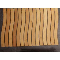 Bambus bademtte - blgeformede lameller. 50x70 cm.