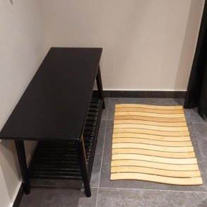 Bambus bademtte - blgeformede lameller. 50x70 cm.