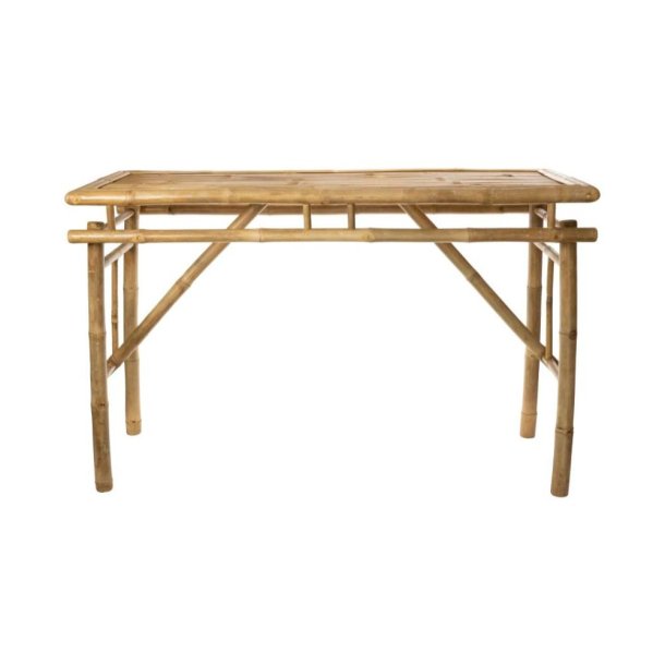 Bredygtigt bambusbord til 4 personer - Autentisk bambustr - 120x50x75