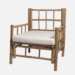 Stort loungeset i bambu - bord, 2 stolar och en soffa - Modell: Natalia