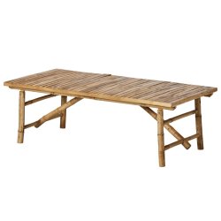 Stort loungeset i bambu - bord, 2 stolar och en soffa - Modell: Natalia