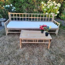 Bambusoffa 4 pers. 210 cm. med dyna