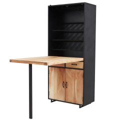 Ripasso barskab med udfoldeligt bord i mangotr