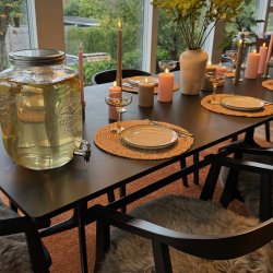 Batteridrevet LED bloklys med 3D v�ge. 12,5, 15 og 17,5 cm. h�j - v�lg farve: