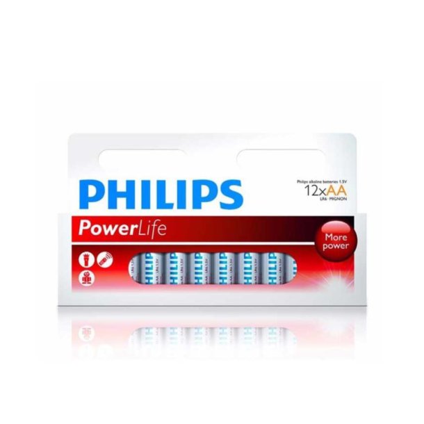 Philips Powerlife Batterier AA - Vlg antal batterier  12