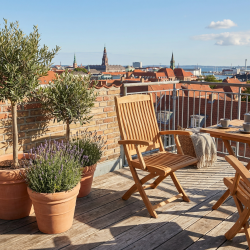 Foldestol med arml�n BOSTON GOLD TEAK