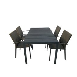 Gilleleje/Nevada terrassest til 4 personer - vlg stolens farve