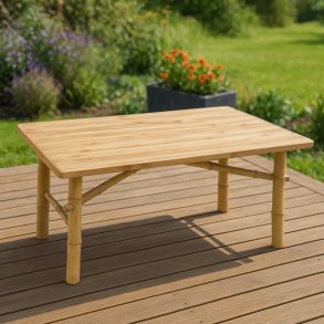 Bambus sofabord Str. 100x60 cm Hjde 40 cm. foldbart. 