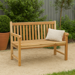 KLASSISK havebnk til 4 personer - Silver teak / 180 cm