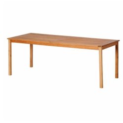 Tilde Havem�bels�t � 210 cm Teakbord &amp; 6 UV-Beskyttede Era Stabelstole - cappuccino-farvet